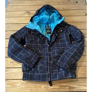 Burton Dry Ride Waterproof Hooded Ski Coat Size Medium Women’s Black Full Zip
